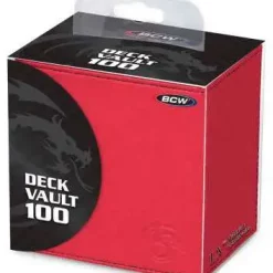 New ❤️ Card Supplies Deck Vault LX - 100 Red Standard Deck Box 🌟