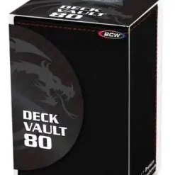 New 👏 Card Supplies Deck Vault LX - 80 Black Standard Deck Box 💯