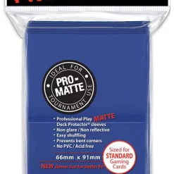 Buy 🧨 Ultra Pro Card Supplies Non-Glare Pro-Matte Blue Standard Card Sleeves [100 Sleeves] 🌟