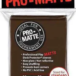 Coupon 👍 Ultra Pro Card Supplies Non-Glare Pro-Matte Brown Standard Card Sleeves [50 Count] ⭐