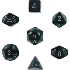 Budget 💯 Chessex Borealis Smoke with Silver Numbers Polyhedral 7-Die Dice Set 🔥