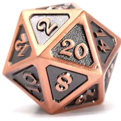 Discount 🔔 Mythica Dire Battleworn Copper D20 Metal Polyhedral Die 😀