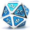 Hot Sale 🎁 Mythica Dire Platinum Aquamarine D20 Metal Polyhedral Die ⌛