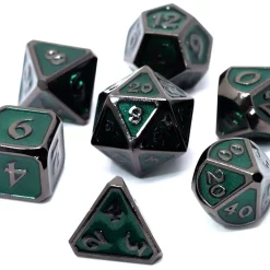 Outlet ✔️ Mythica Sinister Emerald Metal Polyhedral 7-Die Dice Set 🔥