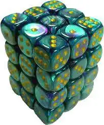 Best Sale 🥰 Chessex 6-Sided d6 Gemini 12mm Dice Pack #26849 [Purple-Teal & Gold] 👍