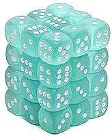 Flash Sale 🌟 Chessex 6-Sided d6 Frosted 12mm Dice Pack #27805 [Teal & White] ✨