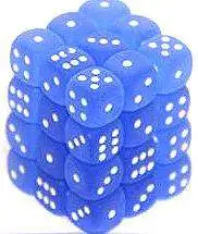 Brand new 💯 Chessex 6-Sided d6 Frosted 12mm Dice Pack #27806 [Blue & White] 😀