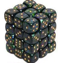 Coupon 🧨 Chessex 6-Sided d6 Scarab 12mm Dice Pack #27815 [Jade & Gold] 🌟
