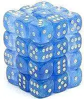 Deals 🎉 Chessex 6-Sided d6 Borealis 12mm Dice Pack #27826 [Sky Blue & White] 👏