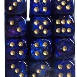 Top 10 🔔 Chessex 6-Sided d6 Scarab 12mm Dice Pack #27827 [Royal Blue & Gold] 😉