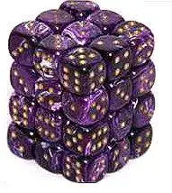 Budget 🥰 Chessex 6-Sided d6 Vortex 12mm Dice Pack #27837 [Purple & Gold] 🤩