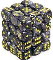 Top 10 😍 Chessex 6-Sided d6 Vortex 12mm Dice Pack #27838 [Black & Yellow] 👍