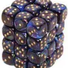 Brand new 🌟 Chessex 6-Sided d6 Lustrous 12mm Dice Pack #27899 [Shadow & Gold] ✨