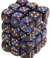 Brand new 🌟 Chessex 6-Sided d6 Lustrous 12mm Dice Pack #27899 [Shadow & Gold] ✨