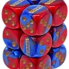 Best deal ✔️ Chessex Toywiz 6-Sided d6 Gemini Blue-Red with Gold 16mm Dice Pack ❤️
