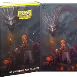New 🎁 Card Supplies Dragon Shield 🦇 Halloween 2022 Brushed Art Standard Card Sleeves [100 Count] 😍