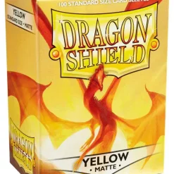 Best Sale ❤️ Card Supplies Dragon Shield Matte Yellow Standard Card Sleeves [100 Count] ⌛