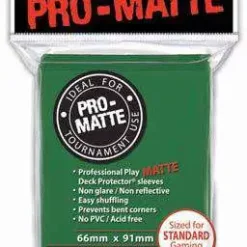 Buy 🎉 Ultra Pro Card Supplies Non-Glare Pro-Matte Green Standard Card Sleeves [50 Count] ⌛