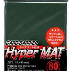 Outlet 🔥 Card Barrier Hyper MAT Green Standard Card Sleeves [80 Count] 🎁