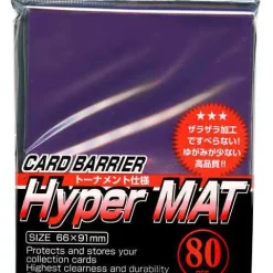 Outlet ⭐ Card Barrier Hyper MAT Purple Standard Card Sleeves [80 Count] 😍