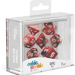 Brand new 🔔 Oakie Doakie Gemidice Vampire Polyhedral 7-Die Dice Set #500037 🎉
