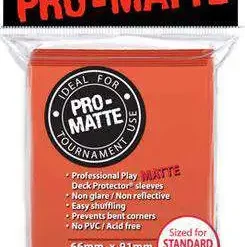 New ✔️ Ultra Pro Card Supplies Non-Glare Pro-Matte Peach Standard Card Sleeves [50 Count] ⌛