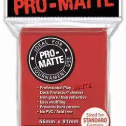 Flash Sale 🔔 Ultra Pro Card Supplies Non-Glare Pro-Matte Red Standard Card Sleeves [50 Count] 👏