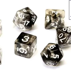 New ✨ Sirius Dice Cloud Black Polyhedral 7-Die Dice Set 😉