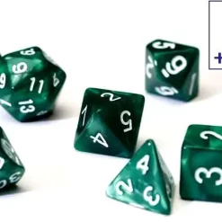 Wholesale 👍 Sirius Dice Pearl Green Polyhedral 7-Die Dice Set 🧨