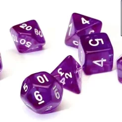 New 💯 Sirius Dice Translucent Purple Polyhedral 7-Die Dice Set 🎉