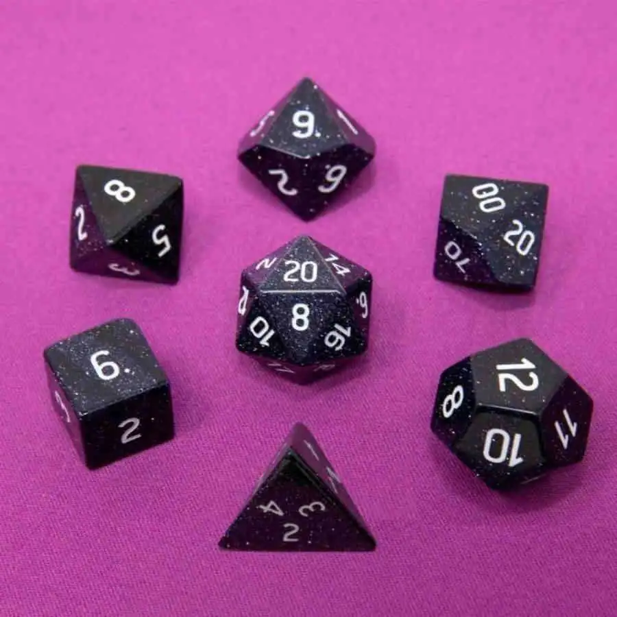 Best Sale 🛒 Ultra Pro Gemstone Dice Blue Sandstone Polyhedral 7-Die Dice Set 😀 - Image 3