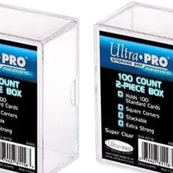 Flash Sale 💯 Ultra Pro Card Supplies Clear LOT of 2 Deck Boxes [100 Count] 😉