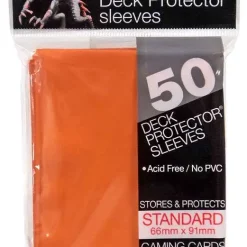 Best Sale 💯 Ultra Pro Card Supplies Deck Protector Orange Standard Card Sleeves [50 Count] ✨