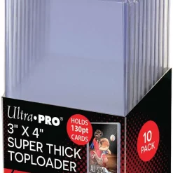 Best Sale 🎁 Ultra Pro Card Supplies 3" X 4" Super Thick Toploader [10 Count, Holds 130pt Cards] 😉