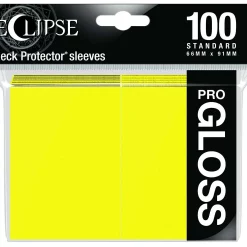 Flash Sale 🧨 Ultra Pro Card Supplies Eclipse Pro-Gloss Lemon Yellow Standard Card Sleeves [100 Count] ✨