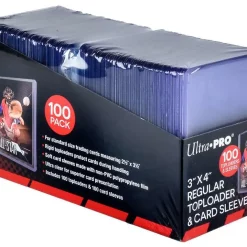 Cheapest 🧨 Ultra Pro Card Supplies 3" X 4" Regular Toploader & Card Sleeves [100 Count, Holds 35pt Cards] 😍
