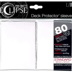 Best Sale 🔥 Ultra Pro Card Supplies Eclipse Pro-Matte White Standard Card Sleeves [80 Count] 🤩
