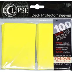 Buy 😍 Ultra Pro Card Supplies Eclipse Pro-Matte Lemon Yellow Standard Card Sleeves [100 Count] 🥰