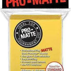 Wholesale 🎉 Ultra Pro Card Supplies Non-Glare Pro-Matte Yellow Standard Card Sleeves [50 Count] 🧨